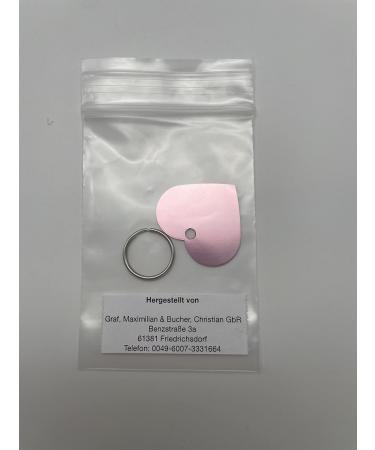 Shop Heart Pet Aluminum | Engraved Dog & Cat Brands | Colorful Light & Robust | Fastening Ring - Pink - Buy Online on SooperMarket.com