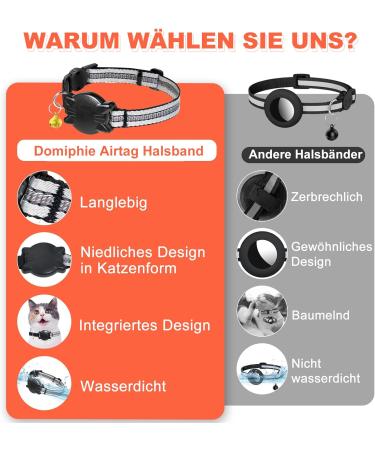 Airtag Cat Collar - Waterproof & Reflective Neck Band for Kittens & Small Dogs | Safety Closure Elastic Band (Gray Size S 23-33cm) - Buy Online on SooperMarket.com