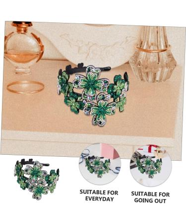 PLAFOPE Headband Headpiece Black Accessories for Women Flapper Hairband Halloween Hair Accessories Scrunchies Crystal Hairband Flapper Rhinestone Hairband Miss Leather Leaf Flowers - Buy Online on SooperMarket.com