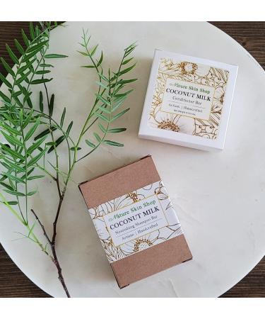 Coconut Milk Solid Bar Conditioner - Natural Sulfate Free Plastic Free Eco-Friendly Cruelty-Free & Vegan for All Hair Types - 4 oz - Buy Online on SooperMarket.com