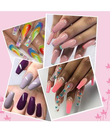 200Pcs Long Nail Forms for Acrylic & Gel Nails - Durable Extension Tips with Numbered Stickers - Buy Online on SooperMarket.com