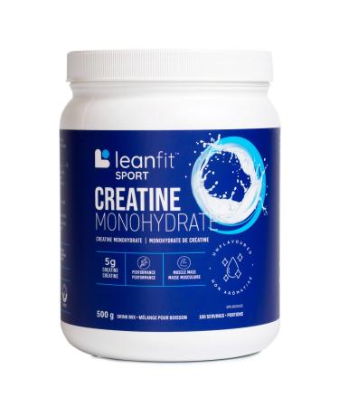 LEANFIT SPORT CREATINE MONOHYDRATE Powder Unflavoured - Creatine Supplement for Increased Muscle Mass Enhanced Energy & Improved Performance - Informed Choice Certified Micronized & Pharmaceutical Grade Creatine Gluten-Free Vegan - 5g Creatine Per Serving