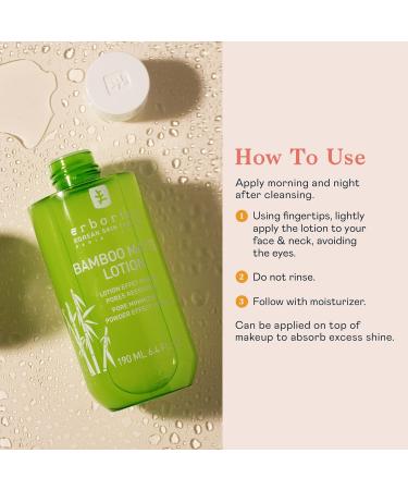 Erborian Bamboo Pore Minimizing Lotion - Mattifying Hydrating Toner for Oily Skin - Korean Skincare - 6.4 Oz - Buy Online on SooperMarket.com