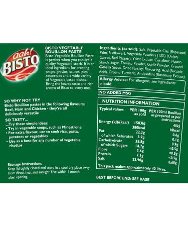 Bisto Gluten Free Vegetable Bouillon Paste 1kg Tub - Pack of 1 | Buy Now! - Buy Online on SooperMarket.com