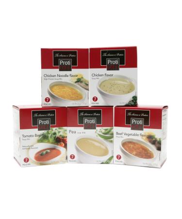 ProtiDIET Chicken Soup Mix - 7 Pouches, 5.4 oz | High Protein, Low Calorie Instant Soup - Buy Online on SooperMarket.com
