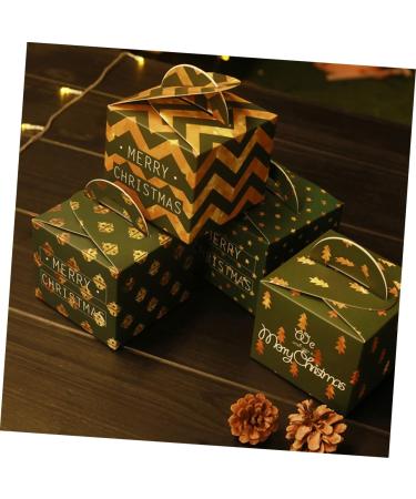 KOMBIUDA 12pcs Boxes Christmas Candy Gift Treat Bags Mini Christmas Paper Boxes Christmas Cookie Boxes Xmas Gift Boxes Christmas Boxes for Presents Christms Gift Boxes Biscuit Container 1 count (Pack of 1) Green - Buy Online on SooperMarket.com