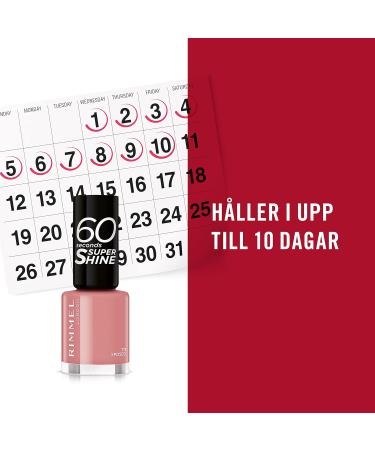 Rimmel 60 Seconds Super Shine Colour Block Nail Polish - Ultra Shine and Long Lasting - Quick Drying X Posed - Buy Online on SooperMarket.com