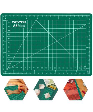 WISYOK 6" x 8" A5 Self Healing Craft Mat, Small Sewing Cutting Mat Rotary Fabric Mat, Ideal for children and Hobbyist DIY craft creative design