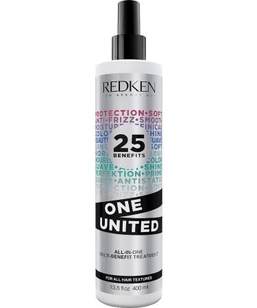 Redken One United All-In-One Leave In Conditioner | Multi-Benefit Treatment | Heat Protectant Spray for Hair | All Hair Types | Paraben Free 13.5 Fl Oz