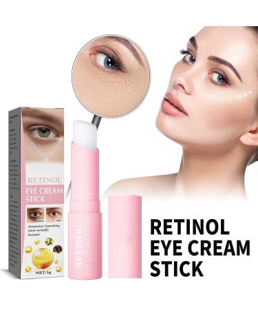 2Pcs Retinol Eye Stick Set - Anti-Aging Eye Cream for Dark Circles & Puffiness - Reduces Fine Lines, Wrinkles & Dark Circles - Eye Balm Stick Serum - Buy Online on SooperMarket.com