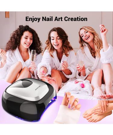 MelodySusie LED UV Nail Lamp Salon - Professional Gel Nail Dryer with 3 Timer Controls in Classic Black - Buy Online on SooperMarket.com