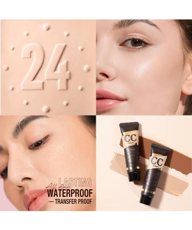 CC Cream Color Correction Cream with SPF 15+ All-In-One Full Coverage Foundation Concealer Full Coverage Anti-Redness Skin Tone Adjusting Sun Protection Natural Glowy Makeup Ivory 30g 40.00 ml (Pack of 1) Ivory White - Buy Online on SooperMarket.com