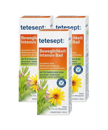 3x tetesept Mobility Intensive Bath Oil With 5 Essential Oils 125ml each
