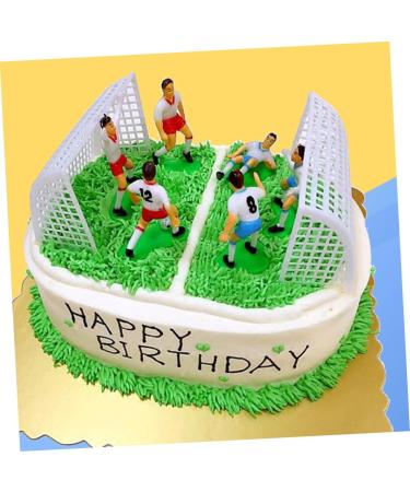 VILLFUL 8pcs Football Appetizer Picks Soccer Birthday Party Supplies Dessert Toppers Figurine Food Flags Soccer Party Decorations Pastel Party Decorations Sports Decor First Cake Cocktail - Buy Online on SooperMarket.com