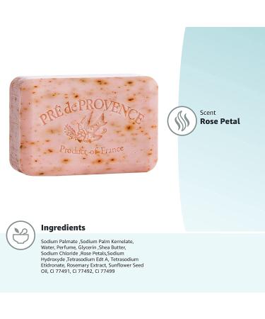 Pre de Provence Rose Petal Bar Soap 8.8 oz - Luxurious European Soap - Buy Online on SooperMarket.com