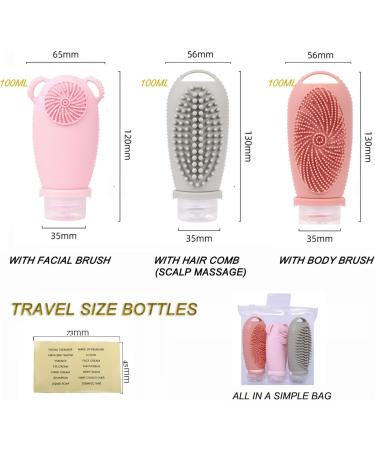 Travel Bottles for Toiletries - Leakproof TSA Approved Multi-functional Travel Essentials with Toiletry Bag - Buy Online on SooperMarket.com