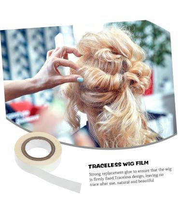 PLAFOPE 1 Roll Wig Film Hair Glue for Lace Wigs Wig Tape Double Sided Lace Wig Tape Strips Bold Hold Wig Tape for Lace Wigs Scalp Tape for Wigs Double Sided Wig Tape Hair Tape White Tissue 4.70X4.70X1.30CM White - Buy Online on SooperMarket.com