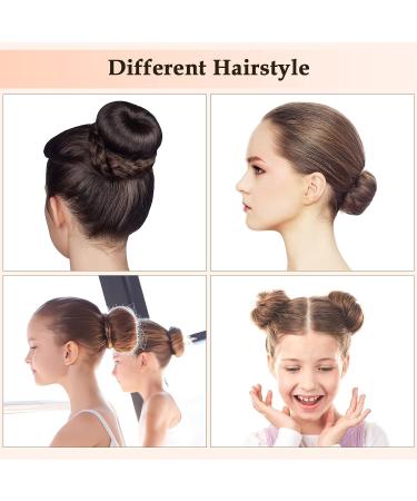 Magic Hair Bun Maker Donut 2 PCS - French Twist Styling Tool with Bobby Pins & Elastic Bands - Brown - Buy Online on SooperMarket.com