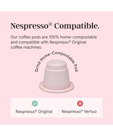 Grind Dark Decaf Pack - Home Compostable Coffee Pods from London Nespresso Original Machine Compatible Capsules - 60 count (6 boxes of 10 Coffee Pods) Dark Decaf Blend 60 count (Pack of 1) - Buy Online on SooperMarket.com