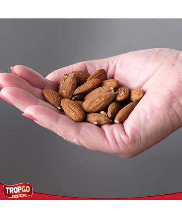 Tropgo Roasted Salted Almonds 180g Tub - Almond Nuts in Resealable and Recyclable Tub - Wholesome Trail Mix with Fibre Protein and Essential Minerals - Healthy Nuts for All Ages - Buy Online on SooperMarket.com