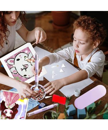 5D Diamond Painting LED Light Pen Kit - Rechargeable Art Accessory with 2 Light Modes, Glue, Clay & Storage Case - Purple - Buy Online on SooperMarket.com