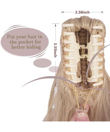 Sofeiyan 13 Long Curly Ponytail Extension | Natural Synthetic Hairpiece Light Ash Brown & Bleach Blonde - Buy Online on SooperMarket.com
