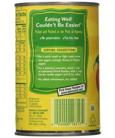 Del Monte Yellow Cling Sliced Peaches in Heavy Syrup 15.25oz Can (Pack of 6) - Buy Online on SooperMarket.com