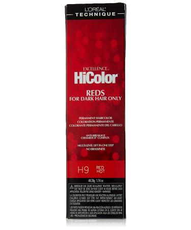 Loreal Excellence Hicolor H09 Tube Red Hot 1.74 Ounce (51ml) Red Hot 1.74 Ounce (Pack of 1)