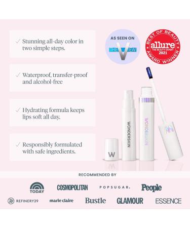 Wonderskin Wonder Blading Peel and Reveal Lip Stain Kit - Pink Transfer Proof Matte Lip Makeup (Sweetheart) - Buy Online on SooperMarket.com