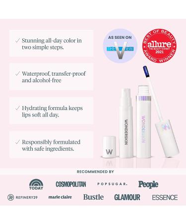 Wonderskin Wonder Blading Peel and Reveal Lip Stain Kit - Lovely Nude Matte Lip Tint, Long Lasting Waterproof Peel Off Stain - Includes Lip Stain Masque & Activator - Buy Online on SooperMarket.com