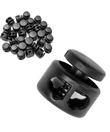 TXSN 30PCS Plastic Cord Locks Spring Stopper Fastener Toggles for Drawstrings  Paracord  Bags  Shoelaces  Clothing and More  Columnar Shape Double Holes