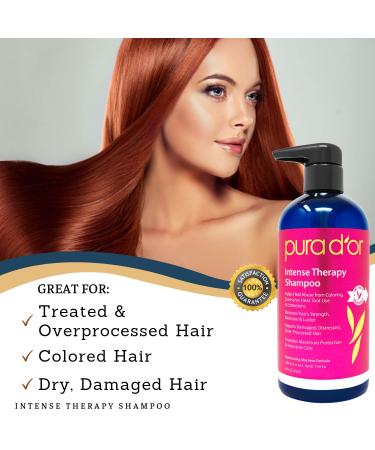 Pura D Intense Therapy Shampoo 16 fl oz - Repair & Hydrate | Best Hair Care - Buy Online on SooperMarket.com