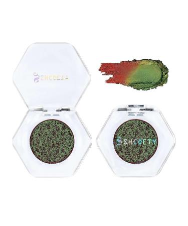 Holographic Glitter Eyeshadows Highly Colored Eye Shadow Multichrome Eyeshadows Makeup Cosmetics Eye Shadow Plate Multi-Dimensional Eye Makeup Eyeshadow for Women Girls 1pcs # 11