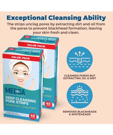 Nose Pore - Blackhead Removing and Pore Unclogging Deep Cleansing Pore Strip Combo Pack 96 Count Strips - Buy Online on SooperMarket.com