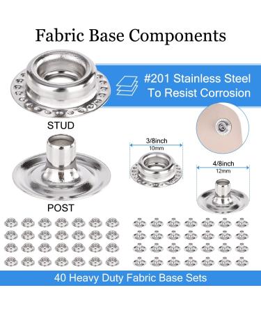 CENOZ Marine Grade Stainless Steel Snap Kit - 314PCS | Boat Cover & Furniture Snaps with Setting Tool - Silver - Buy Online on SooperMarket.com