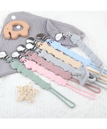 Kowlone Koala Bear Silicone Dummy Clip | Binky Holder Set for Teething Baby | 1-Piece Design | Pink/Grey/Blue - Buy Online on SooperMarket.com