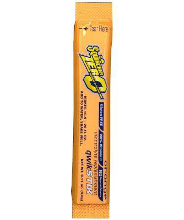 Sqwincher 060100-OR Zero Qwik Stik Powder, 5.29 Oz, Orange, Standard (Pack of 50)