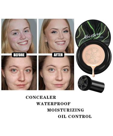 iGuzvaw Mushroom Head Air Cushion CC Cream - Long-Lasting Moisturizing BB Cream & Concealer for All Skin Types (Natural) - Buy Online on SooperMarket.com