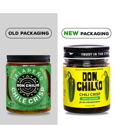 Don Chilio Chile Crisp - Crunchy Sliced Jalapenos in Hot Seasoned Oil - Mild Flavor- 0 Carb Keto Friendly - Versatile Topping, Sauce, or Salsa Alternative - Buy Online on SooperMarket.com