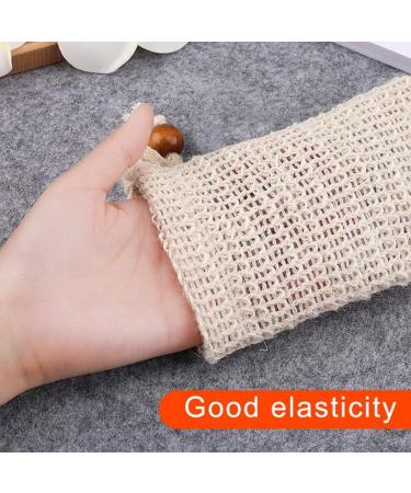 Nuoshen 2 Pcs Sisal Soap Bag - Natural Organic Exfoliating Soap Saver Pouch for Foaming & Drying Soaps - Buy Online on SooperMarket.com