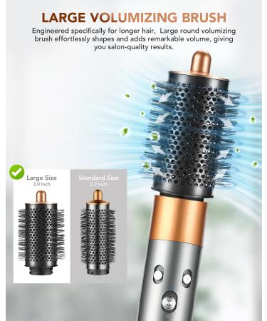 Upgrade Large Round Volumizing Brush for Dyson Airwrap HS01/HS05 | Smooth & Curly Styling Attachment - Buy Online on SooperMarket.com
