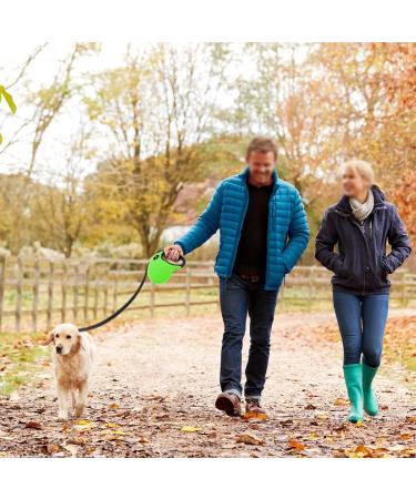 Philorn 5m Retractable Dog Leash - Flexible One-Button Blocking Non-Slip Handle Reflective for Small/Medium Dogs Up to 20kg - Green - Buy Online on SooperMarket.com