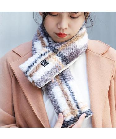 Vesone Neck Heating Pillow | Heated Scarf with 3 Temperature Settings | Versatile Neck Warmer for Men Women & Girls | Cream White Striped - Buy Online on SooperMarket.com