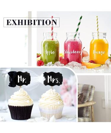 8 Sheets White 1 Inch Vinyl Cursive Alphabet Letter Sticker Set - Self-Adhesive Pantry Labels for Kitchen Containers, Scrapbooking - Grad Cap, Mailbox Signs - Jar Labels - Buy Online on SooperMarket.com