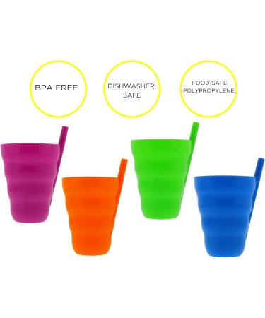 Arrow Sip-A-Cup with Built-In Straw for Kids - Purple Blue Green Orange (4 Pack) - Buy Online on SooperMarket.com