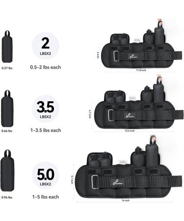 Adjustable Ankle Weights Set - Sports Weight Cuffs 0.4-1.6kg Each 0.8-3.2kg Pair - Perfect for Fitness & Workouts - Buy Online on SooperMarket.com