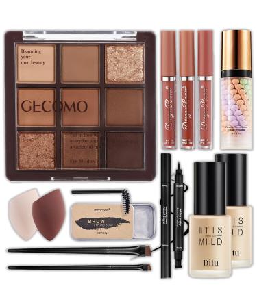 Shefave Makeup Sets for Women - All in One Make Up Kit Full Essential Makeup Starter Kit for Beginners or Pros - Eyeshadow Palette Foudation Lip Gloss Birthday Valentine's Xmas Make Up Gift Set Set 02