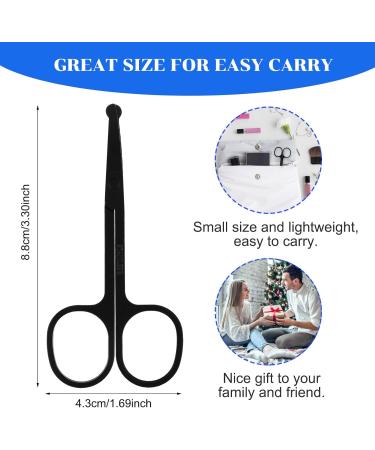 Facial Hair Grooming Scissors for Men & Women - Rounded & Curved Eyebrow Trimming Tool for Nose, Beard, Mustache, Eyelashes & Ear Hair - Buy Online on SooperMarket.com