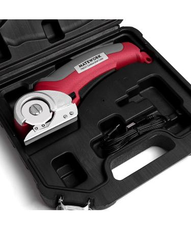 Matework Cordless Electric Scissors  4V Multi-Cutter with Suitcase  2000 mAh Cardboard Cutter with Self-sharpening Blade  Power Rotary Scissors for Carpet Leather - Buy Online on SooperMarket.com