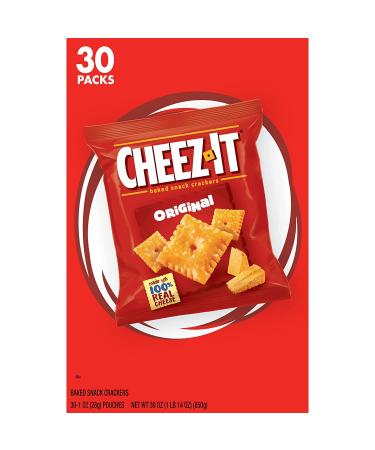 Cheez-It Original Baked Cheese Crackers - 30oz Bag (30 Packs) | Perfect Office and Kids Snack - Buy Online on SooperMarket.com